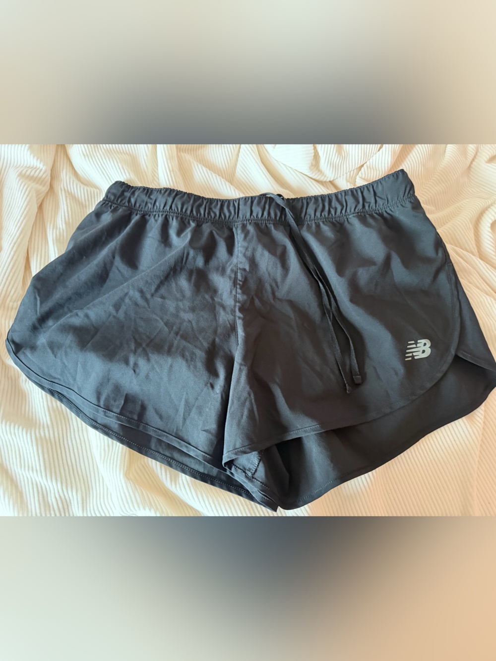 New Balance Women's Black Athletic Running Shorts with Reflective Logo